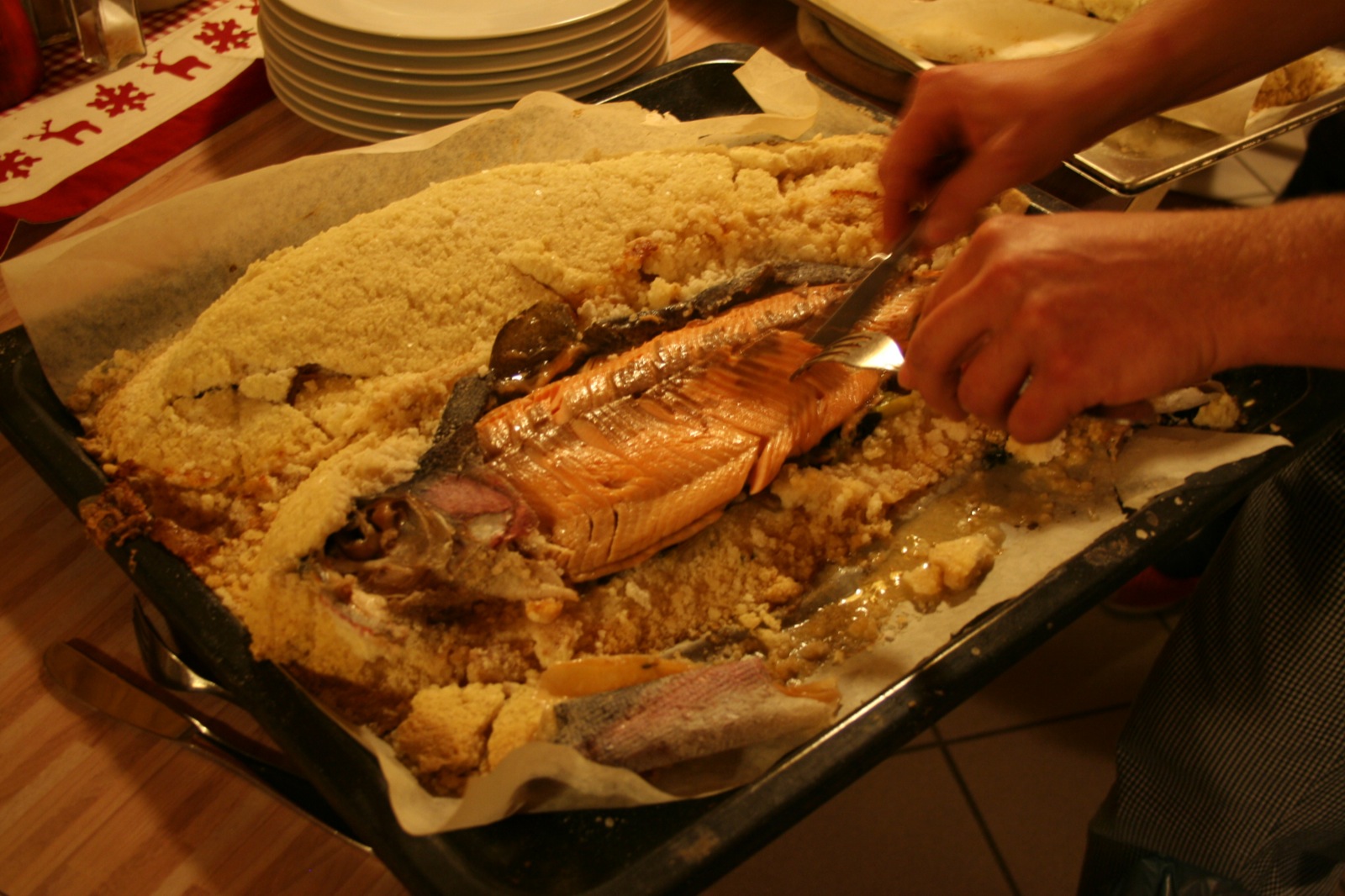 Fisch in der Salzkruste